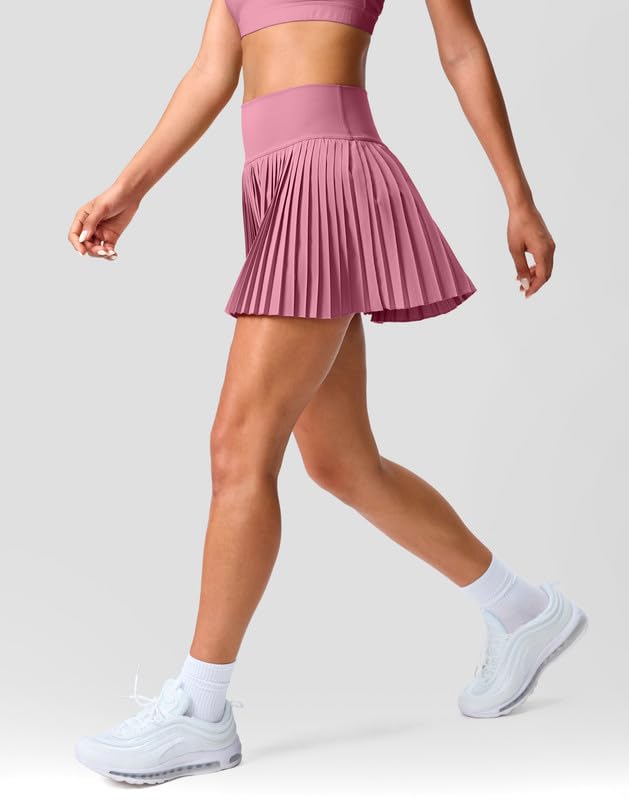 High Waisted Pleated Tennis Skirt with Pockets Shorts