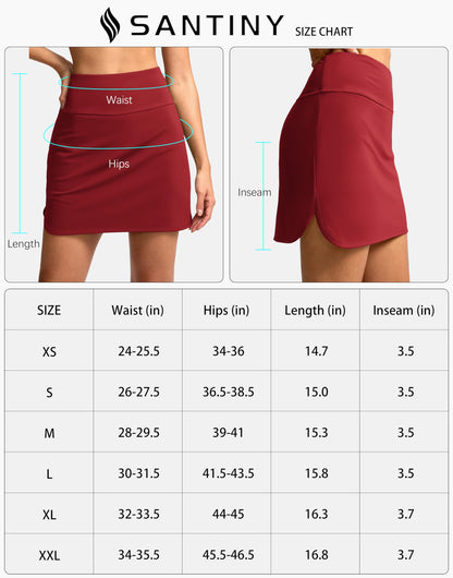 High Waisted Golf Skirts Skorts with Short Pockets