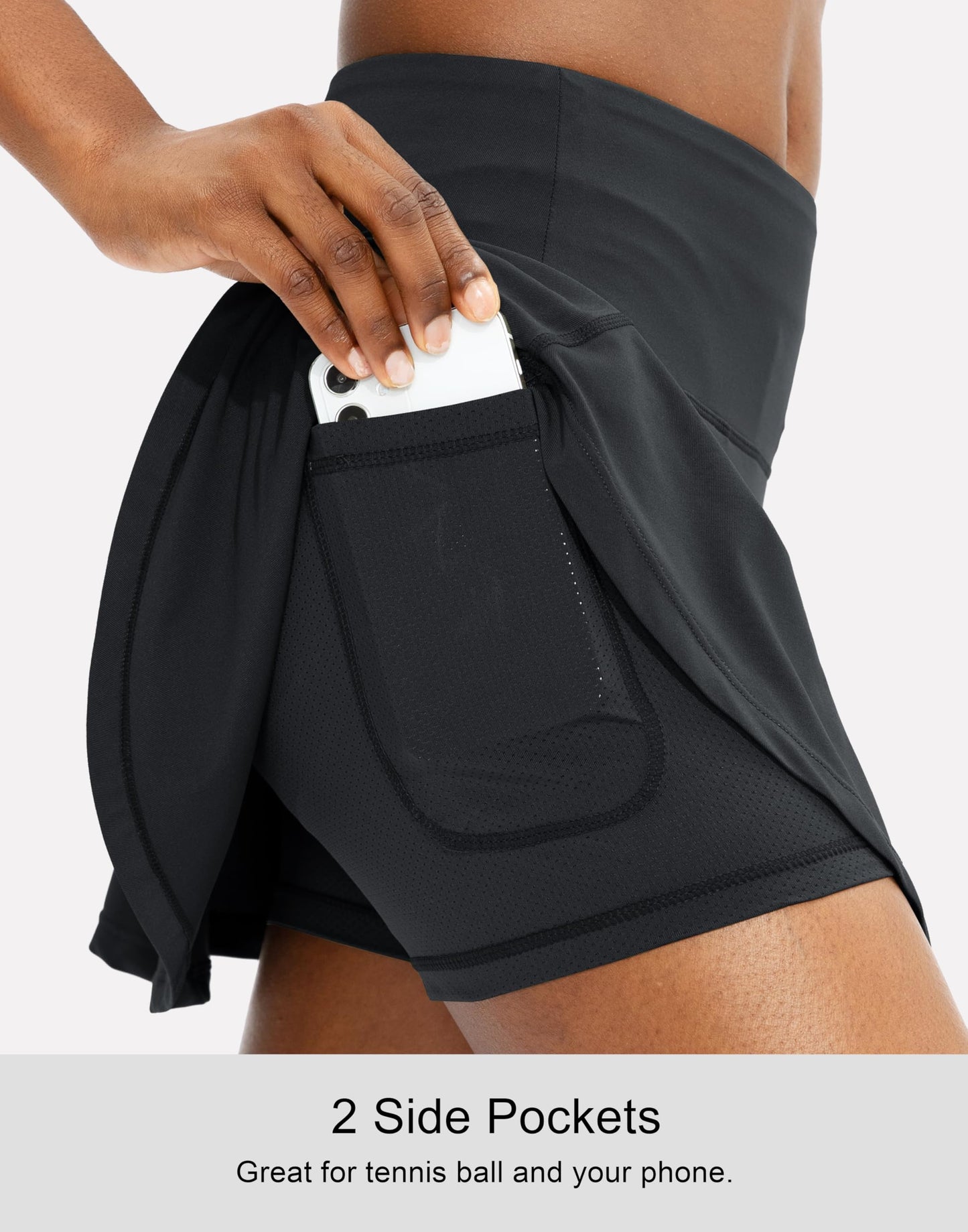 Pleated Tennis Skirt for Women with 4 Pockets