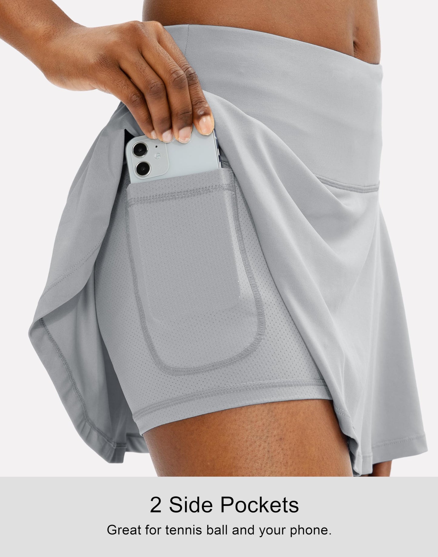 Pleated Tennis Skirt for Women with 4 Pockets