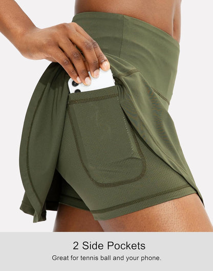 Pleated Tennis Skirt for Women with 4 Pockets